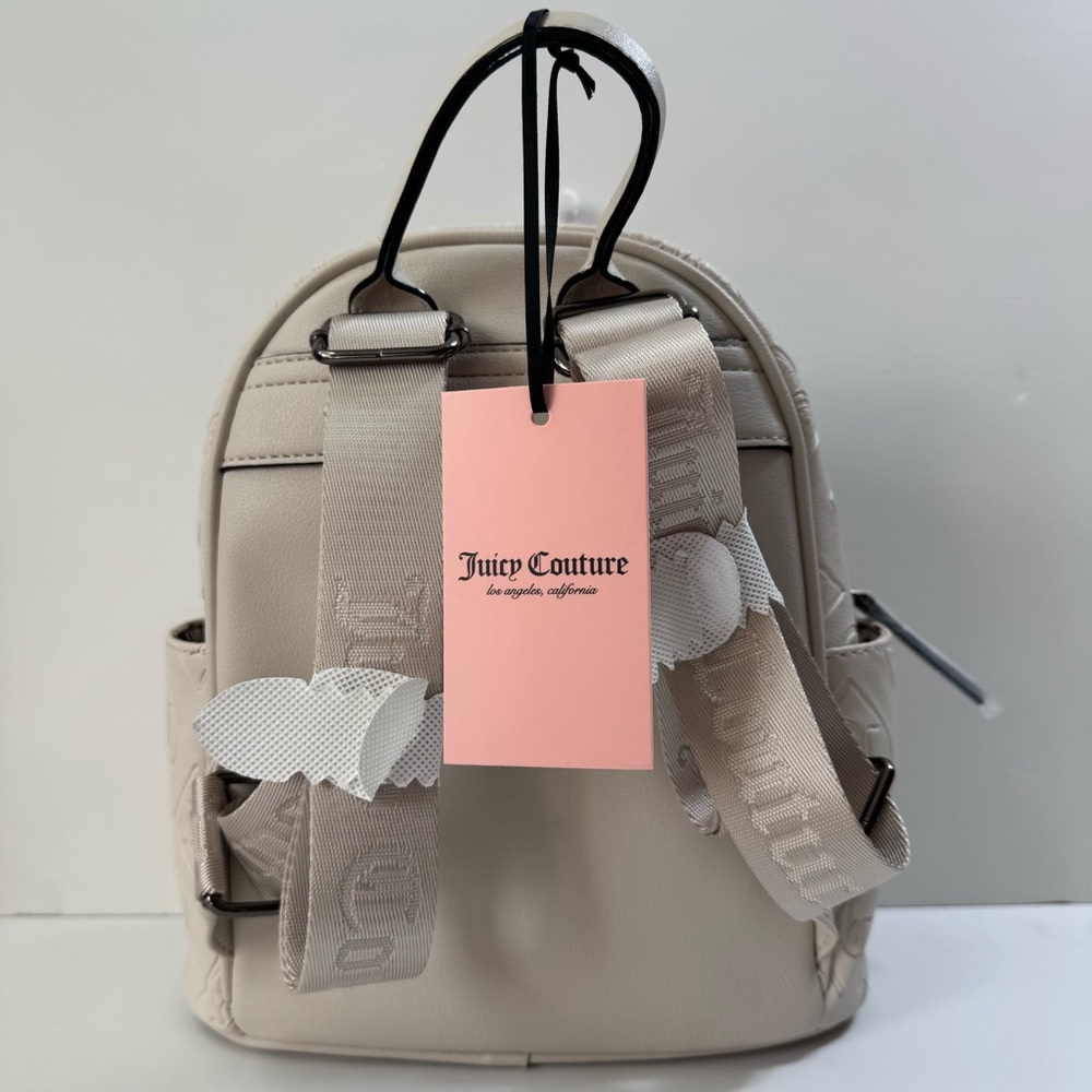 JUICY COUTURE Y2K CRYSTAL GOOD TIMES BACKPACK CREAM - Picture 2 of 12